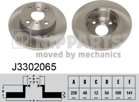 Nipparts J3302065 - Əyləc Diski furqanavto.az