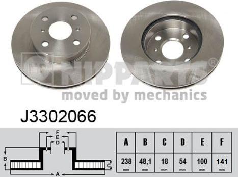 Nipparts J3302066 - Əyləc Diski furqanavto.az