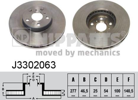 Nipparts J3302063 - Əyləc Diski furqanavto.az