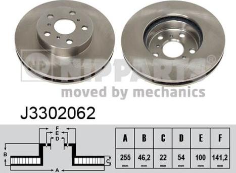 Nipparts J3302062 - Əyləc Diski furqanavto.az