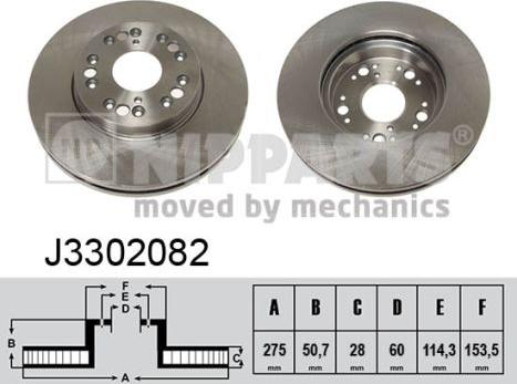 Nipparts J3302082 - Əyləc Diski furqanavto.az