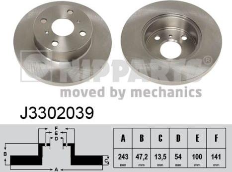 Nipparts J3302039 - Əyləc Diski furqanavto.az