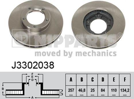 Nipparts J3302038 - Əyləc Diski furqanavto.az