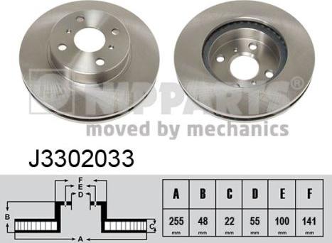 Nipparts J3302033 - Əyləc Diski furqanavto.az