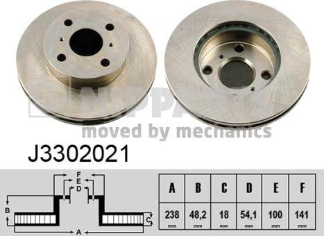 Nipparts J3302021 - Əyləc Diski furqanavto.az