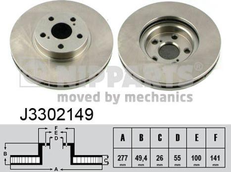 Nipparts J3302149 - Əyləc Diski furqanavto.az