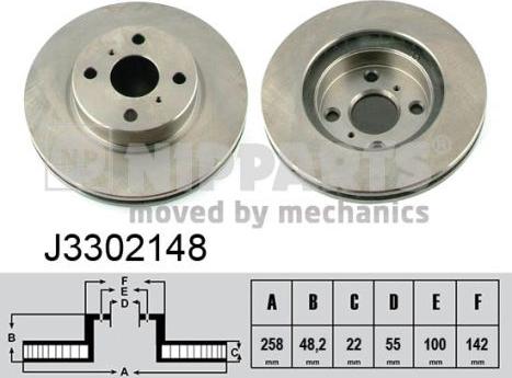 Nipparts J3302148 - Əyləc Diski furqanavto.az