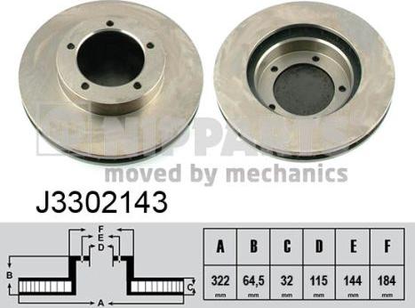 Nipparts J3302143 - Əyləc Diski furqanavto.az