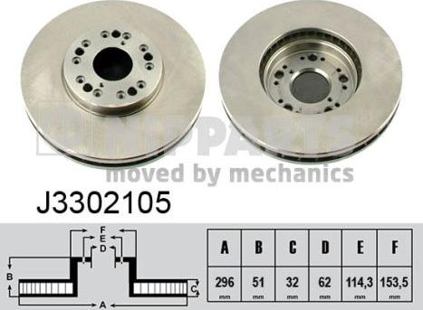 Nipparts J3302105 - Əyləc Diski furqanavto.az