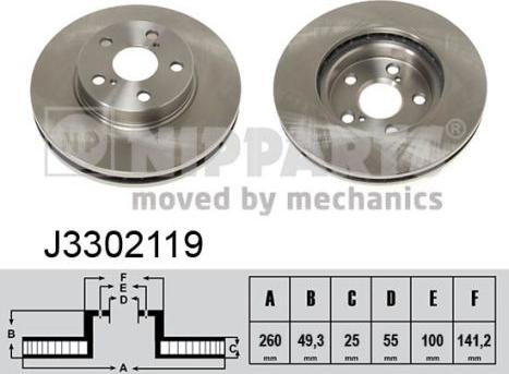 Nipparts J3302119 - Əyləc Diski furqanavto.az