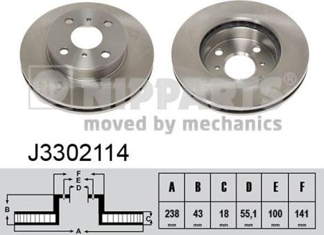 Nipparts J3302114 - Əyləc Diski furqanavto.az