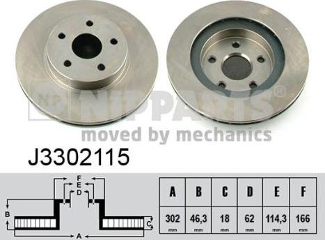 Nipparts J3302115 - Əyləc Diski furqanavto.az