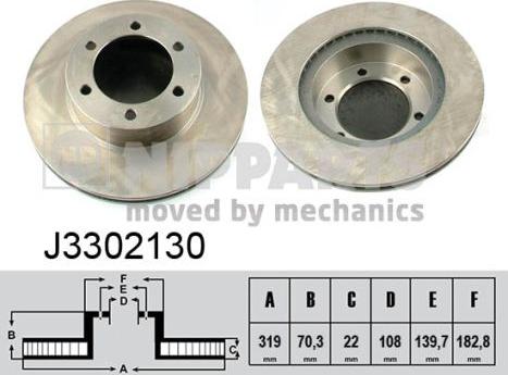 Nipparts J3302130 - Əyləc Diski furqanavto.az