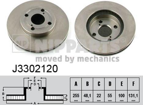 Nipparts J3302120 - Əyləc Diski furqanavto.az