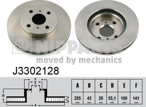 Nipparts J3302128 - Əyləc Diski furqanavto.az