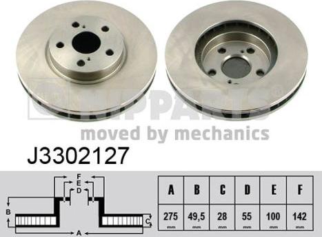 Nipparts J3302127 - Əyləc Diski furqanavto.az