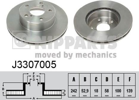 Nipparts J3307005 - Əyləc Diski furqanavto.az