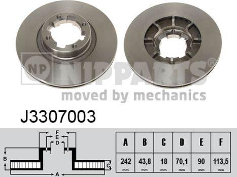 Nipparts J3307003 - Əyləc Diski furqanavto.az