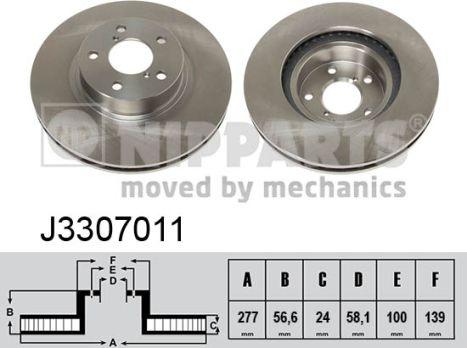 Nipparts J3307011 - Əyləc Diski furqanavto.az