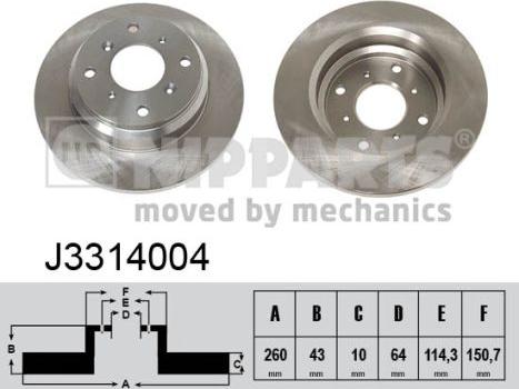 Nipparts J3314004 - Əyləc Diski furqanavto.az