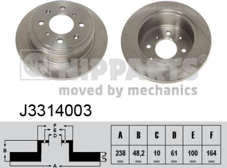 Nipparts J3314003 - Əyləc Diski furqanavto.az