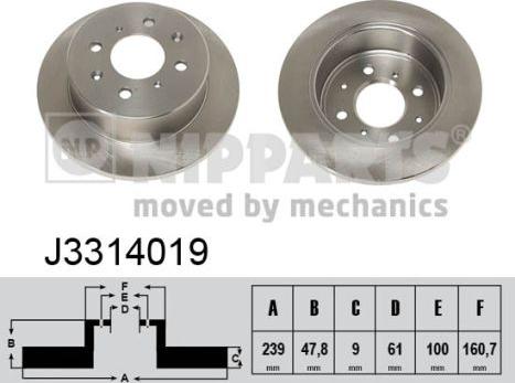 Nipparts J3314019 - Əyləc Diski furqanavto.az