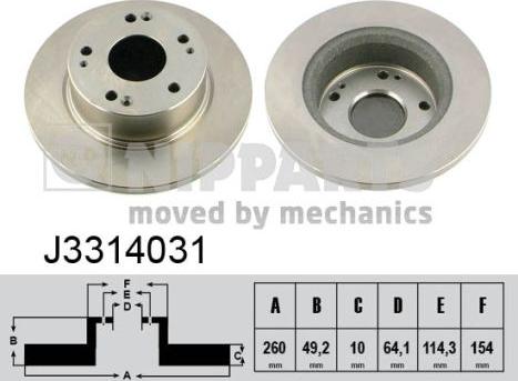 Nipparts J3314031 - Əyləc Diski furqanavto.az