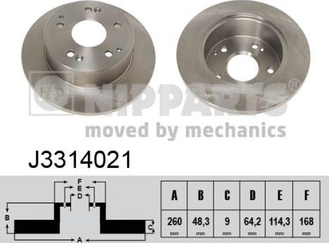 Nipparts J3314021 - Əyləc Diski furqanavto.az