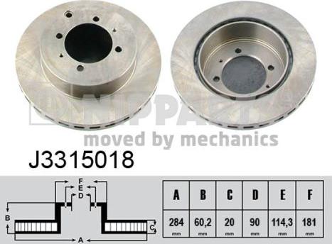 Nipparts J3315018 - Əyləc Diski furqanavto.az