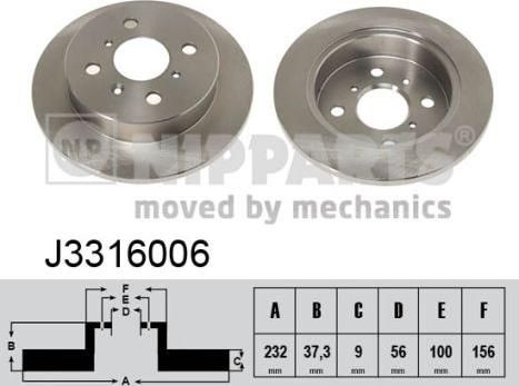 Nipparts J3316006 - Əyləc Diski furqanavto.az