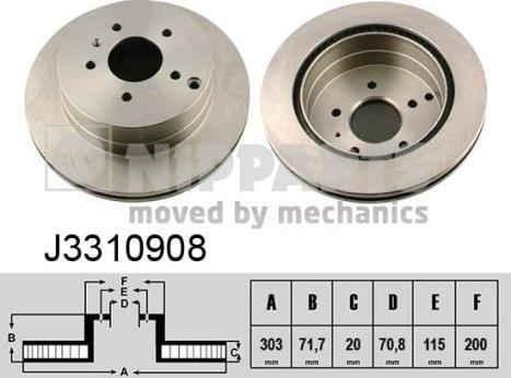 Nipparts J3310908 - Əyləc Diski furqanavto.az