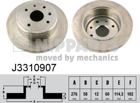 Nipparts J3310907 - Əyləc Diski furqanavto.az