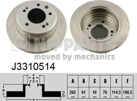 Nipparts J3310514 - Əyləc Diski furqanavto.az