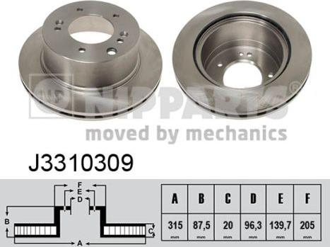 Nipparts J3310309 - Əyləc Diski furqanavto.az