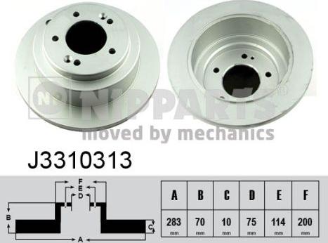 Nipparts J3310313 - Əyləc Diski furqanavto.az