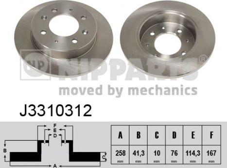 Nipparts J3310312 - Əyləc Diski furqanavto.az