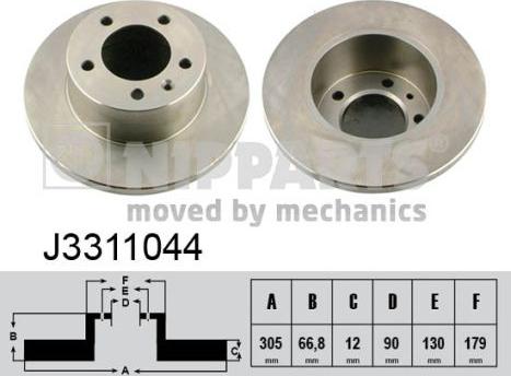 Nipparts J3311044 - Əyləc Diski furqanavto.az