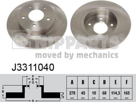 Nipparts J3311040 - Əyləc Diski furqanavto.az