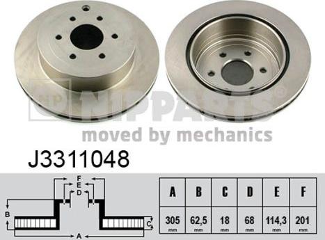 Nipparts J3311048 - Əyləc Diski furqanavto.az