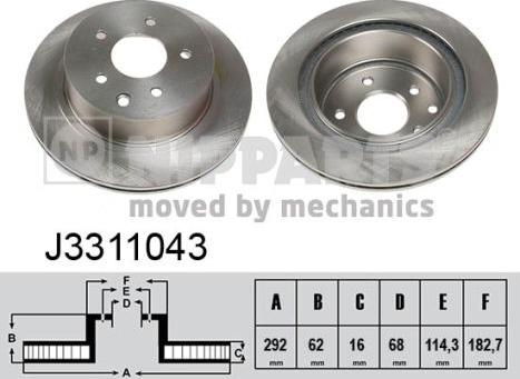 Nipparts J3311043 - Əyləc Diski furqanavto.az