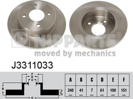 Nipparts J3311033 - Əyləc Diski furqanavto.az