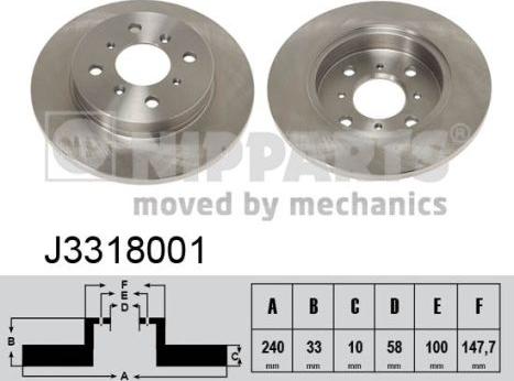 Nipparts J3318001 - Əyləc Diski furqanavto.az