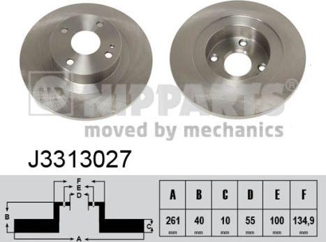 Nipparts J3313027 - Əyləc Diski furqanavto.az