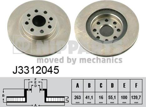 Nipparts J3312045 - Əyləc Diski furqanavto.az