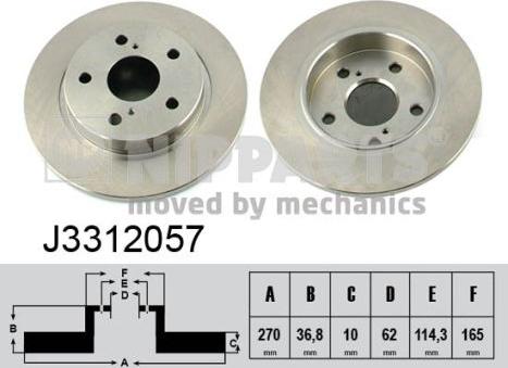 Nipparts J3312057 - Əyləc Diski furqanavto.az