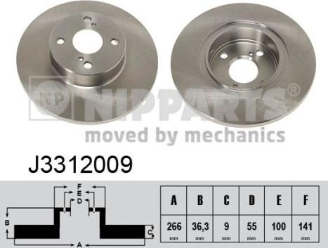 Nipparts J3312009 - Əyləc Diski furqanavto.az