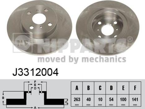 Nipparts J3312004 - Əyləc Diski furqanavto.az