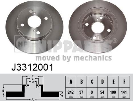 Nipparts J3312001 - Əyləc Diski furqanavto.az