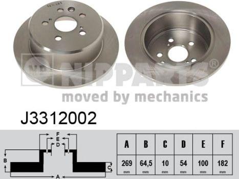 Nipparts J3312002 - Əyləc Diski furqanavto.az