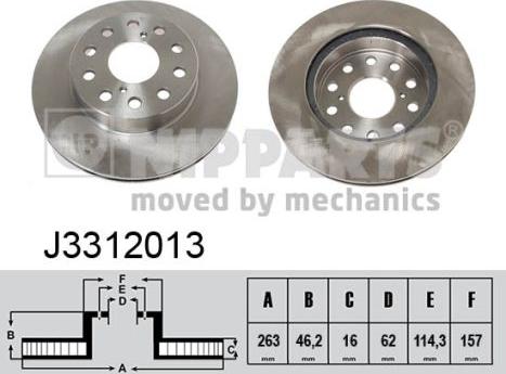 Nipparts J3312013 - Əyləc Diski furqanavto.az